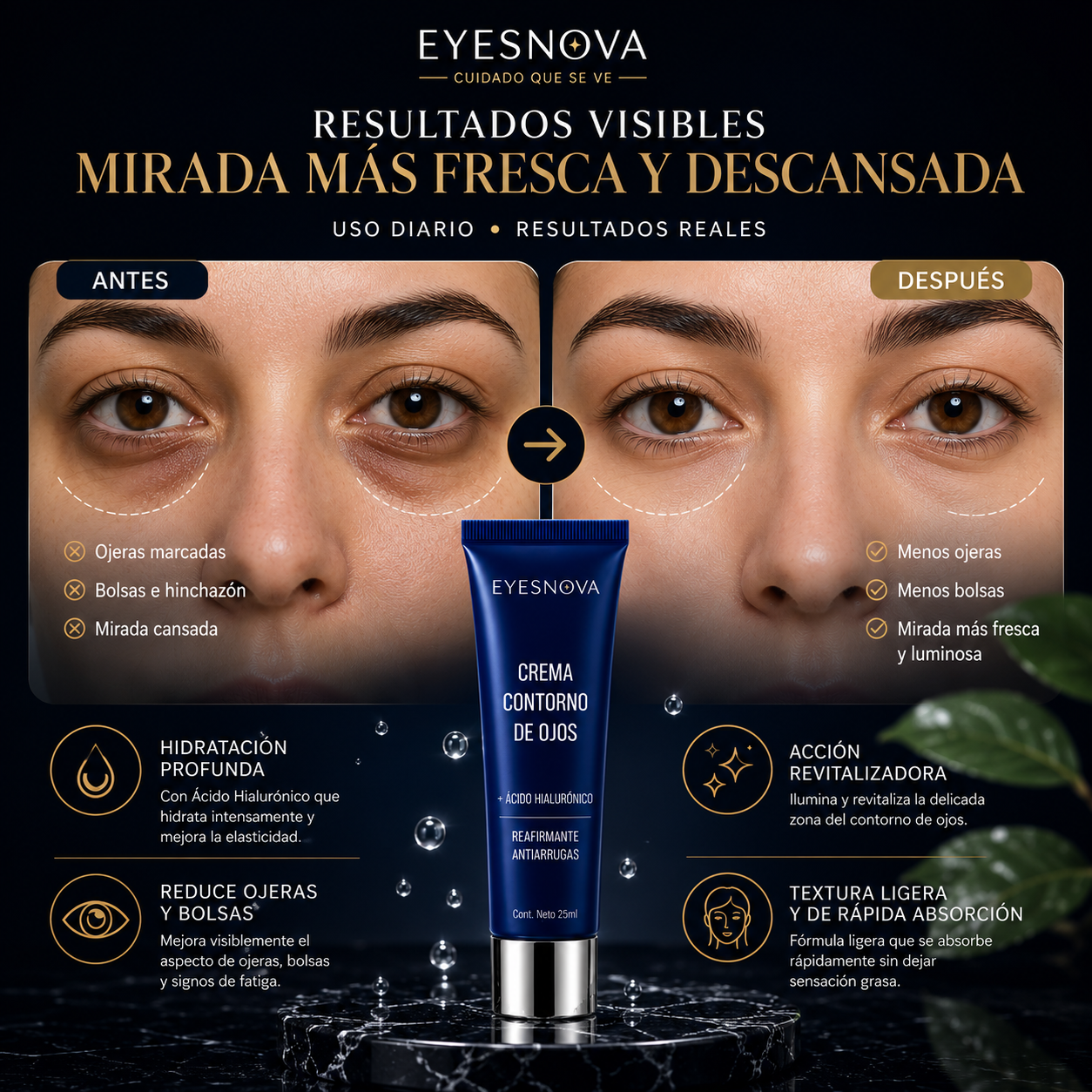 EyeNova™ Pro - Cuidado premium del contorno de ojos.