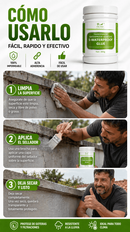 SealGuard™ Pro - Gel Sellador Impermeable Transparente