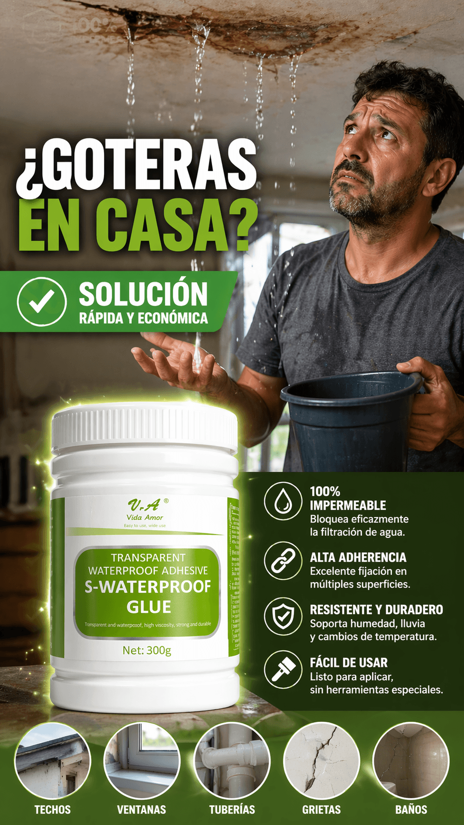 SealGuard™ Pro - Gel Sellador Impermeable Transparente