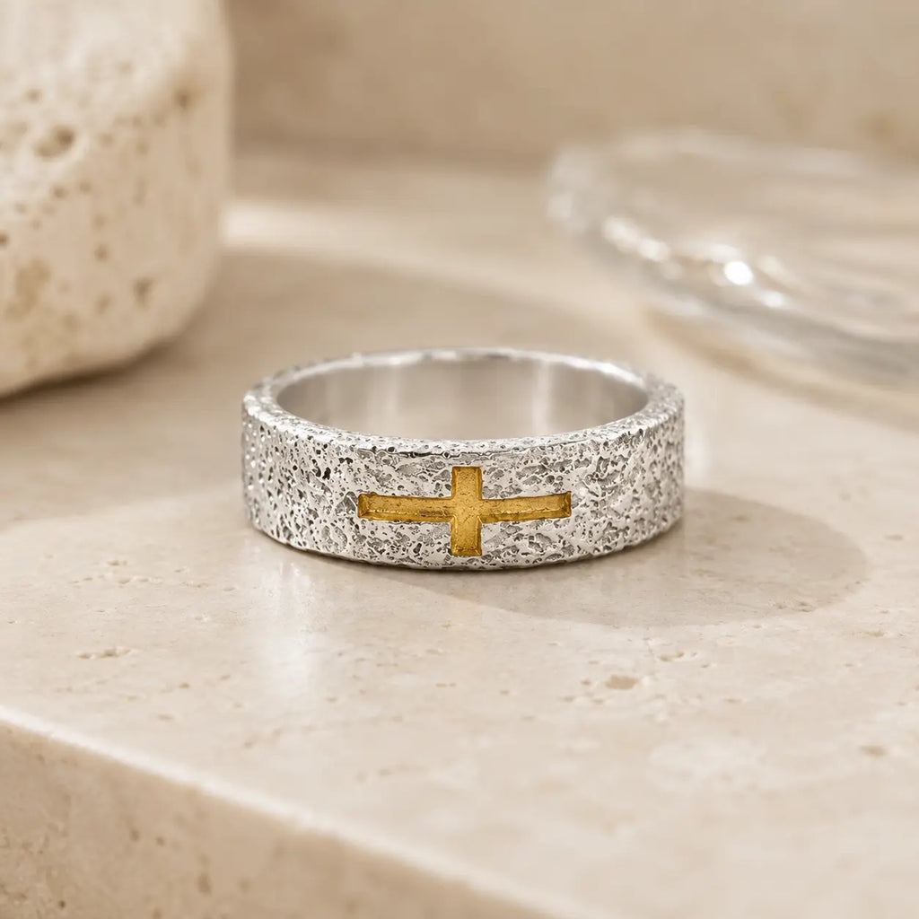 Anillo Boho con Cruz