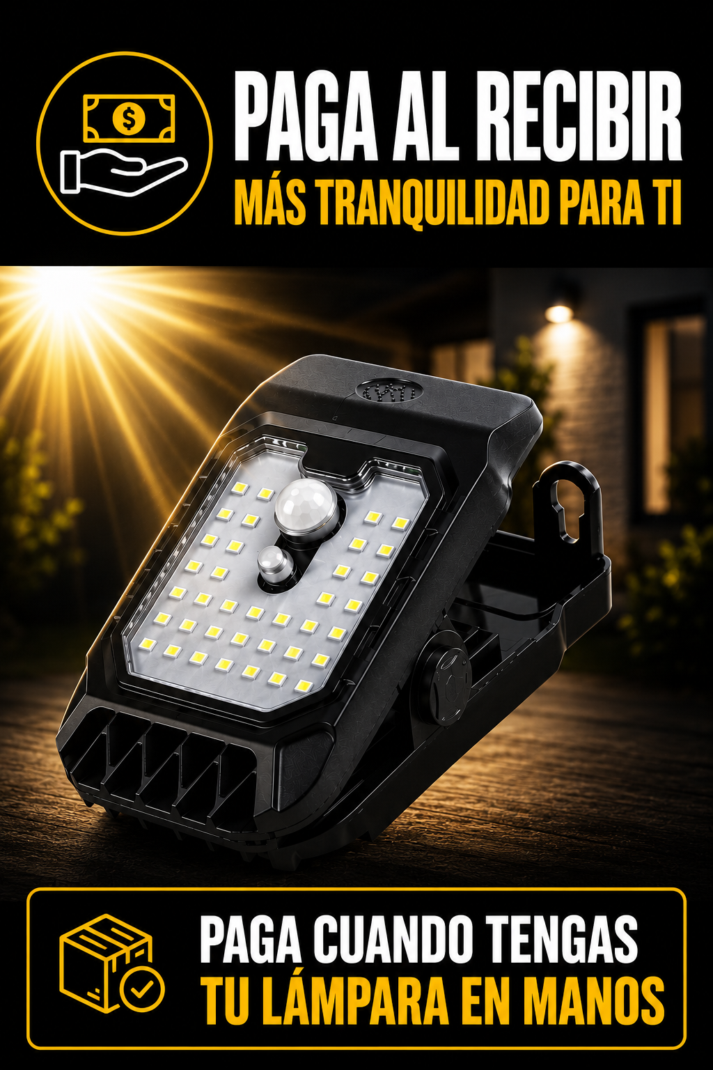 LumiClip™ Pro- Luz Solar con Clip Resistente al Agua