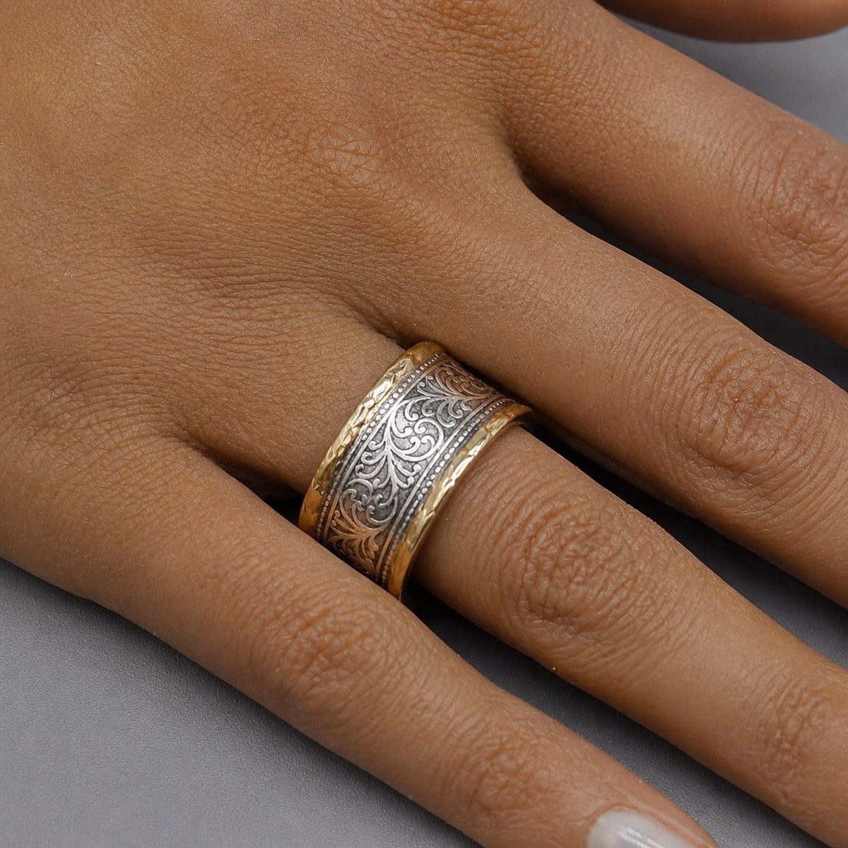 Anillo Corona Bicolor