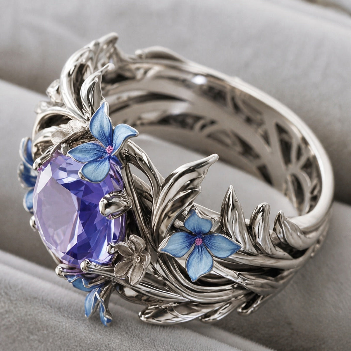 Anillo Flor Lavanda