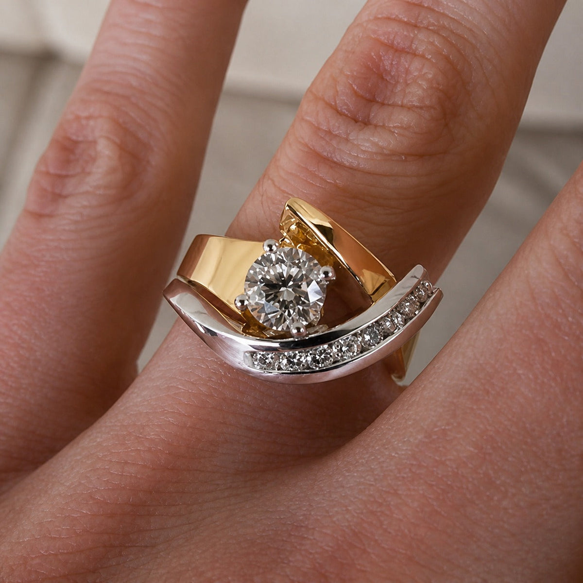 Anillo Artístico Bicolor